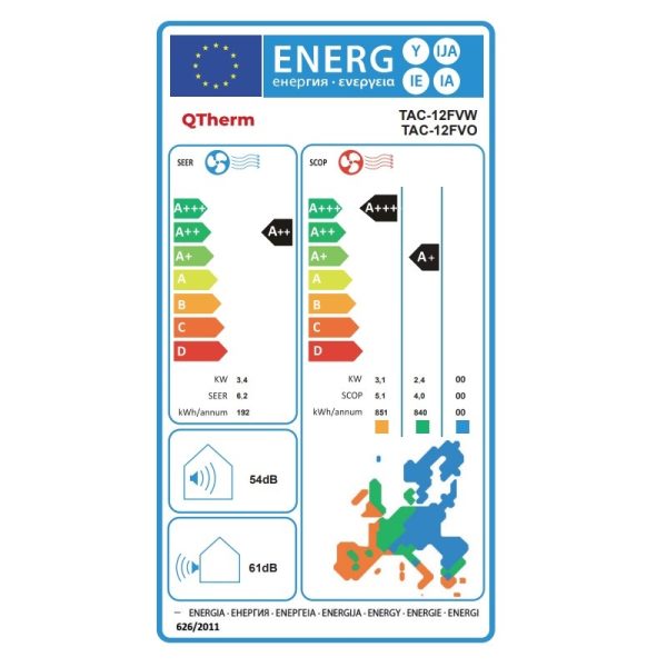 Qtherm Flash Inverter WiFi 3.4/3.1 kW, TAC-12FVO/TAC-12FVW+WIFI - Slika 6