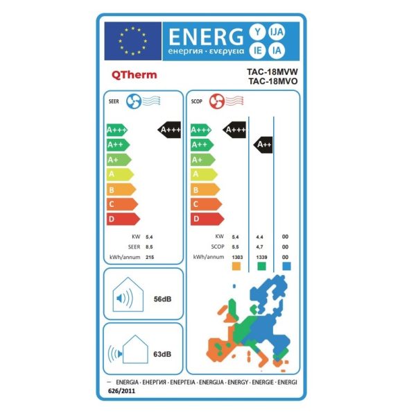 Qtherm Magic Free Inverter 5.4/5.4 kW, TAC-18MVO/TAC-18MVW - Image 7