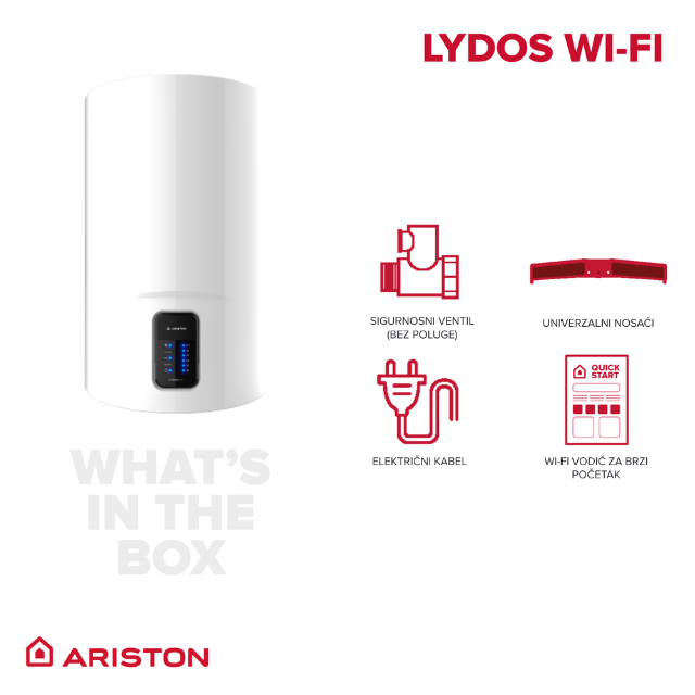 Ariston Lydos WiFi sadržaj
